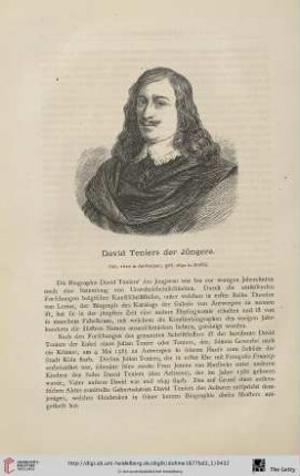David Teniers der Jüngere : geb. 1610 in Antwerpen, gest. 1690 in Brüssel