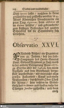 Observatio XXVI.