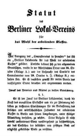 Zweck des Vereins und Mittel zu dessen Erreichung