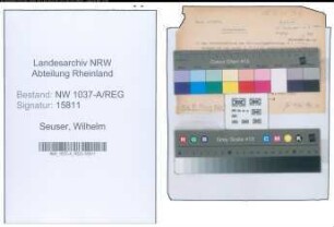 Entnazifizierung Wilhelm Seuser , geb. 04.03.1906 (Werkmeister)