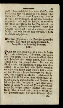 Wie dem Fortunato ein Grausen gemacht ward, daß man ihn capaunen würde ...