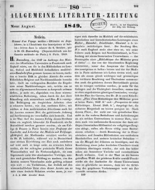 Daremberg, C.: Résumé d'un voyage médico-littéraire en Angleterre, la à l'ac. des inscr. la 6 Oct. Paris 1848