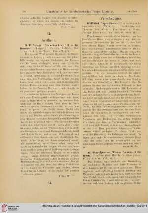 [Rezension von: Bibliothek Eugen Muentz]