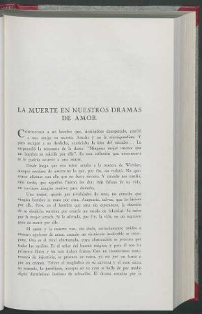 La muerte en nuestros dramas de amor