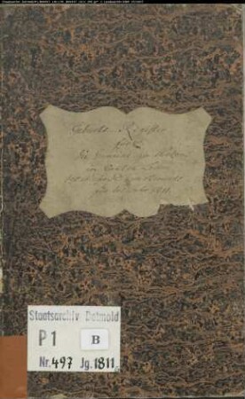 Zivilstandsregister der evangelischen Gemeinde Wehdem, Kreis Lübbecke (GHT 1811) (Gemeinde: Evangelische Gemeinde Wehdem)