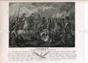 Friedrich II. in der Schlacht bei Hochkirch am 13. Oktober 1758 - Tod des Generalfeldmarschalls Keith