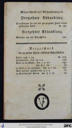 Verzeichniß der in diesem Theile erklärten Schriftstellen.