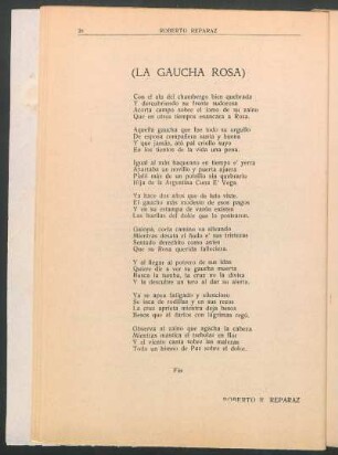 (La gaucha rosa)