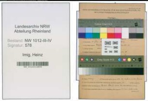 Entnazifizierung Heinz Imig , geb. 20.07.1907 (Verwaltungsangest.)