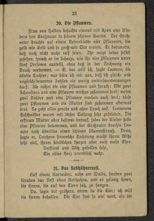 20. Die Pflaumen.