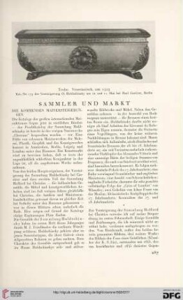 Sammler und Markt