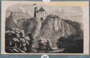 Die Begerburg auf den Felsen über dem Plauenschen Grund
