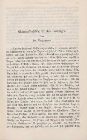 59-85 Kirchengeschichtliche Secularerinnerungen