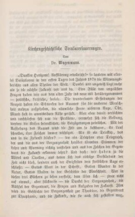 59-85 Kirchengeschichtliche Secularerinnerungen