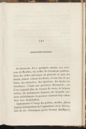 XXV Caricatures gauloises.