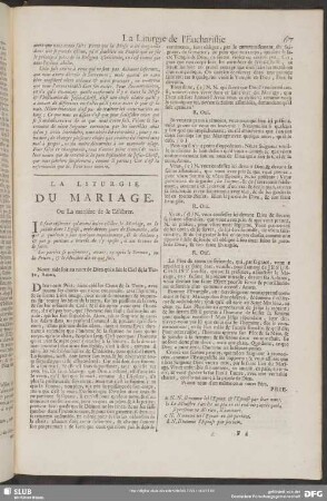 La Liturgie Du Mariage. Ou La maniere de le Celeber