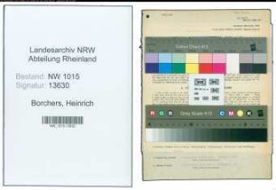 Entnazifizierung Heinrich Borchers , geb. 08.02.1894 (Polizeileutnant)