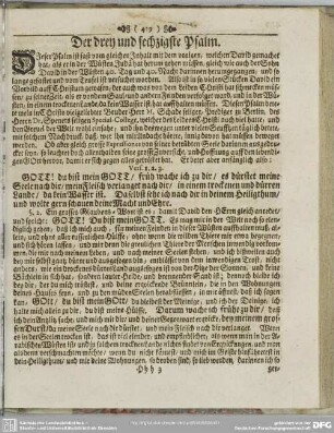 Der drey und sechzigste Psalm