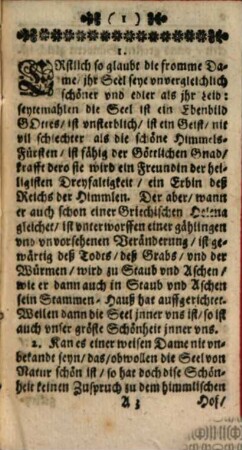 Die Fromme Dame, Würdig In das himmlische Frauen-Zimmer Auffgenommen zu werden