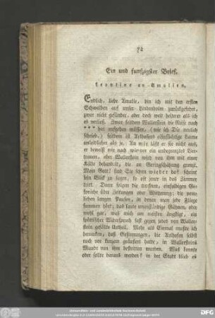 Ein und funfzigster Brief. Leontine an Amalien.