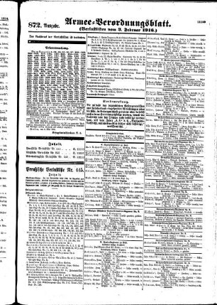 872. Ausgabe. Donnerstag, 3. Februar 1916