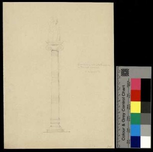Statuette auf ionischer Säule