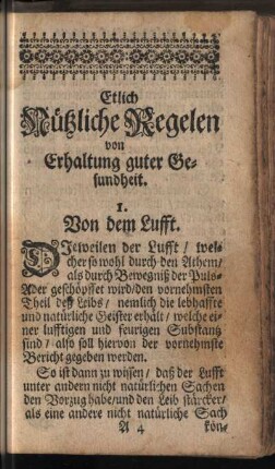 Etlich Nützliche Regelen von Erhaltung guter gesundheit