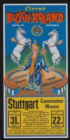 110 Jahre Circus Busch-Roland, Stuttgart, 1994