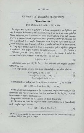 SOLUTIONS DE QUESTIONS PROPOSÉES.