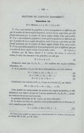 SOLUTIONS DE QUESTIONS PROPOSÉES.