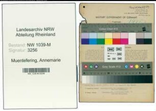 Entnazifizierung Annemarie Muentefering , geb. 03.10.1920 (Lehrerin)