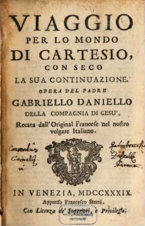 Viaggio per lo mondo di Cartesio