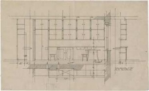 Döllgast, Hans; München, Nederlingerstr. 7; Eigenes Wohnhaus - Küche (Ansicht; Grundriss; Schnitte)