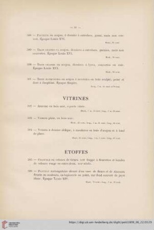 Vitrines (Nr. 592 - 594)
