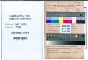 Entnazifizierung Alfred Scheerer , geb. 12.06.1912 (Lehrer)