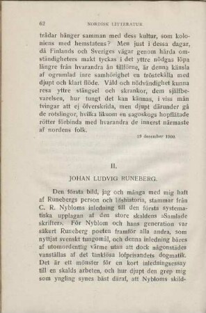 II. Johan Ludvig Runeberg.