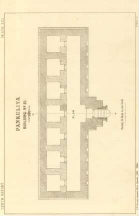 Plate XXII. Pankuliya. Building No. 21. Plan.
