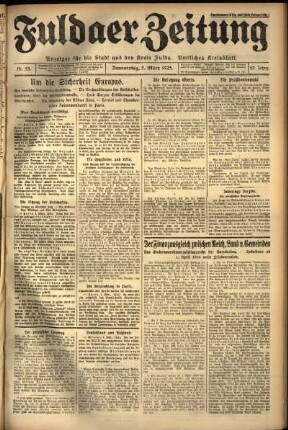 Ausgabe vom Donnerstag, den 05. März 1925.