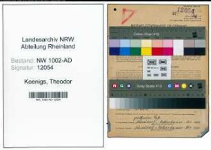 Entnazifizierung Theodor Koenigs, geb. 24.11.1889 (Staedt.Angest.)