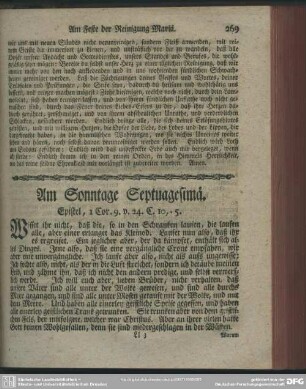 Am Sonntage Septuagesimae. Epistel, 1. Cor. 9. v. 24. C. 10, 5