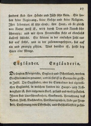 Engländer. Engländerin.