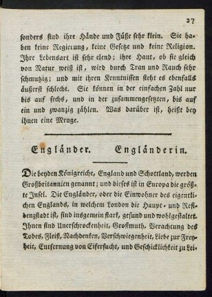 Engländer. Engländerin.