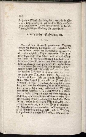 Thierische Substanzen. - Bilsenkraut.