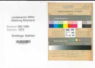 Entnazifizierung Mathias Schillinger , geb. 02.11.1921 (Polizeianwaerter)