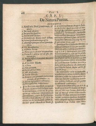 Cap. I. De Natura Portus.