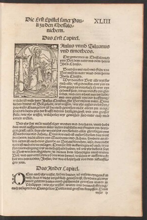 Die Erst Epistel sanct Pauli zu den Thessalonichern.