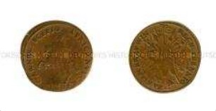 Deutschland, Nürnberger Rechenpfennig von Hans Krauwinckel (lateinisch)