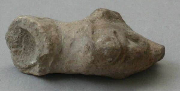 Fragment of a clay rattle (clay head)