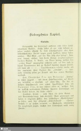 Siebenzehntes Kapitel. Curiosa