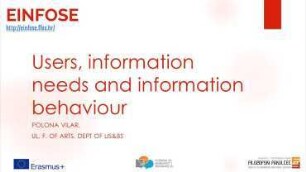 Organization of Information and Information Retrieval